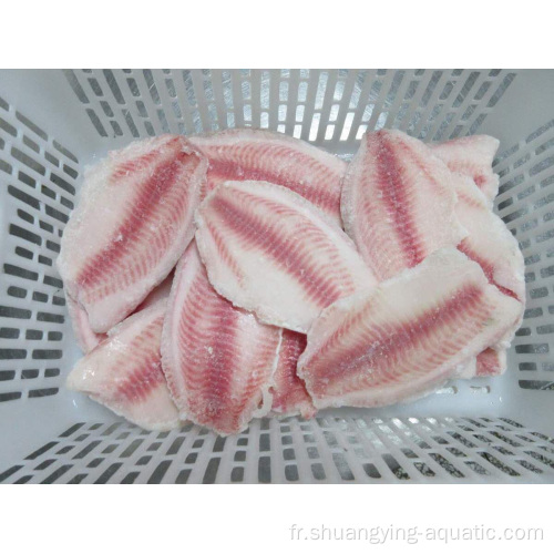 Chinois congelé iqf tilapia filet sans peau désossé 5-7 oz
